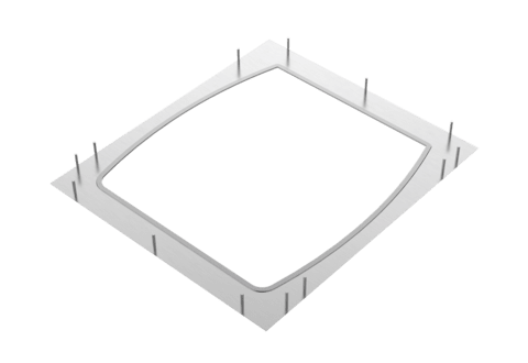 Arbeitsplatte mit 16 Zoll Ausschnitt
