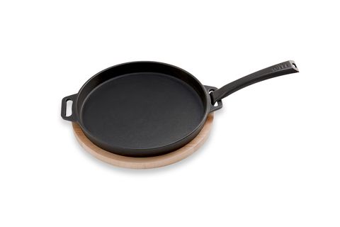 Bratpfanne rund inkl. Holzbrett Bratpfanne rund inkl. Holzbrett